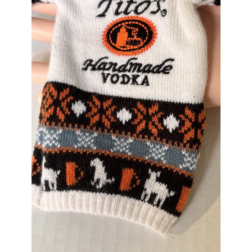 Titos Vodka Bottle Sweaters Ugly Xmas Holiday Set of 2 bar‎ novelty